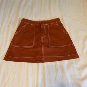 Burnt Orange Zara skirt